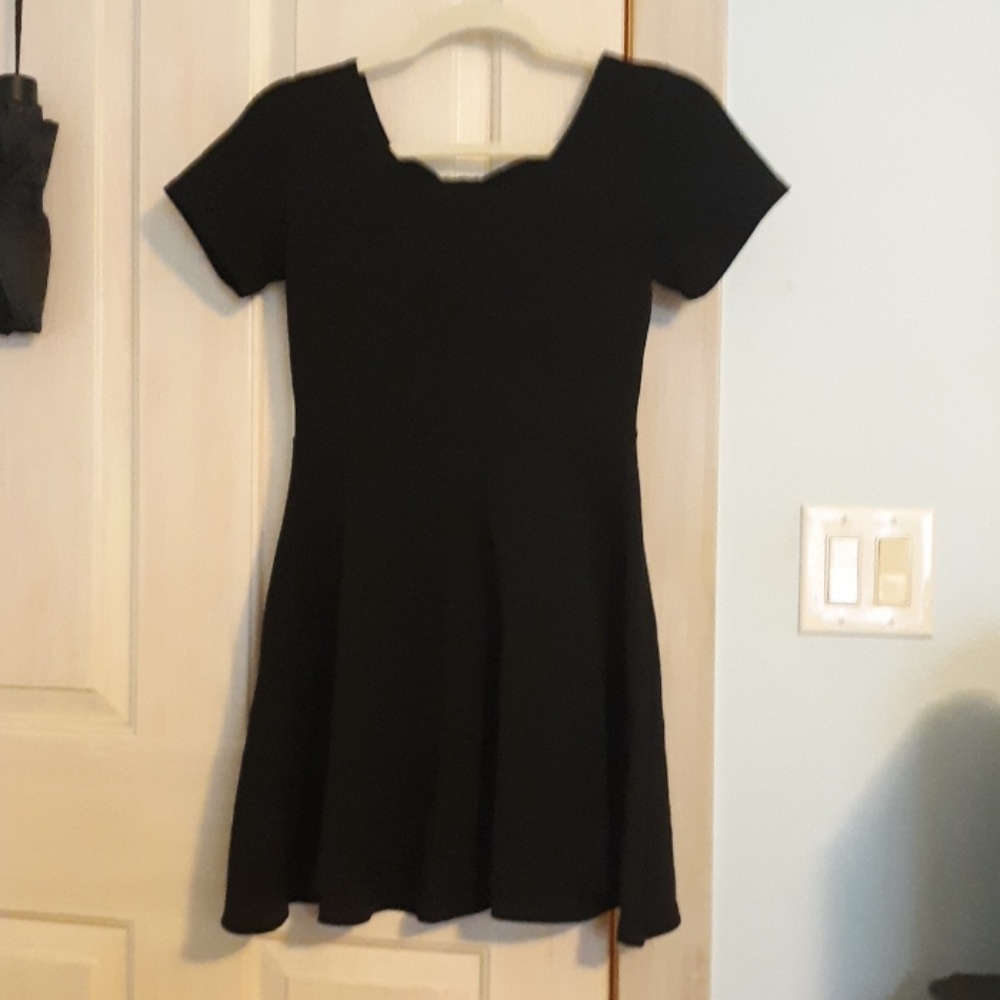 A mini black dress.